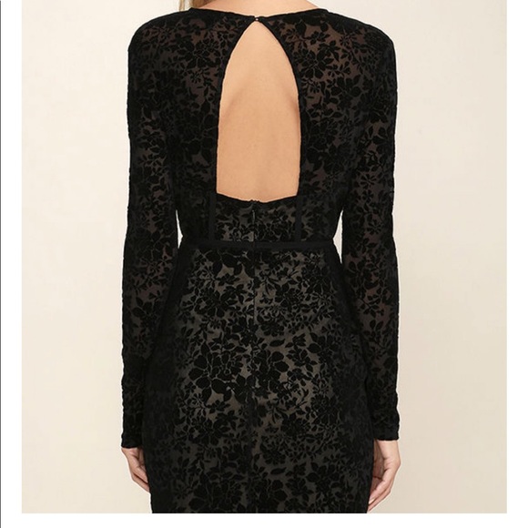 SOLD Lulus Cor-Set to Go Black Burnout Velvet - Picture 9 of 14